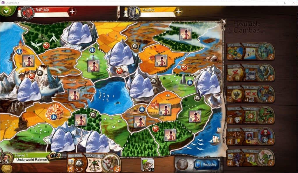 Online board of Small World