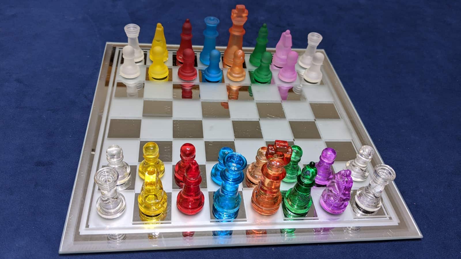 glass chess set