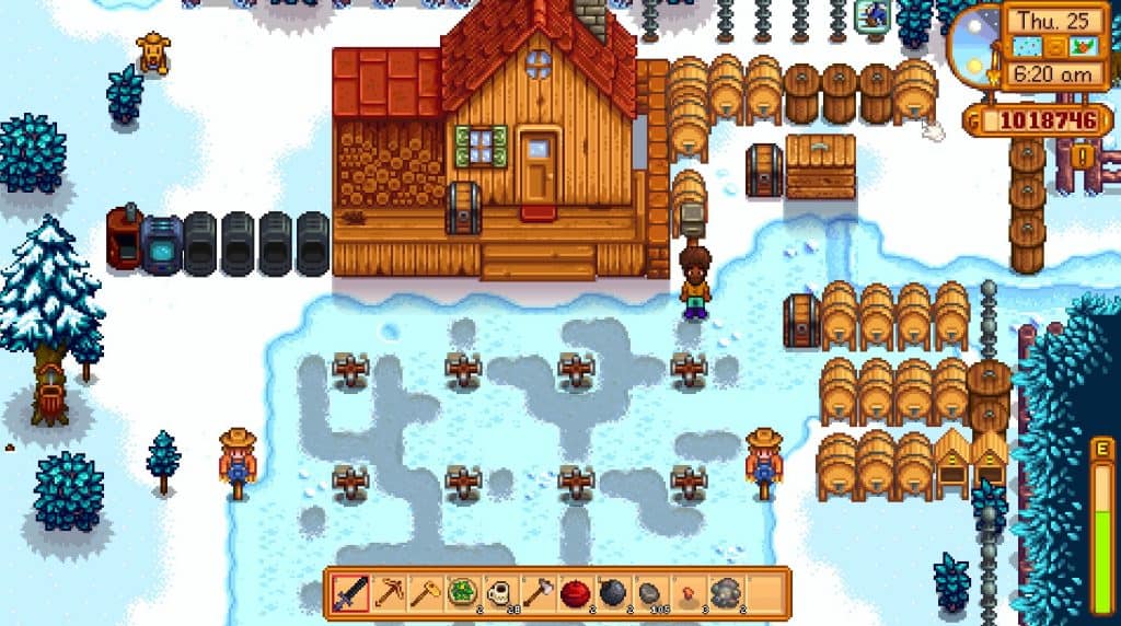 stardew valley screenshot farm in winter