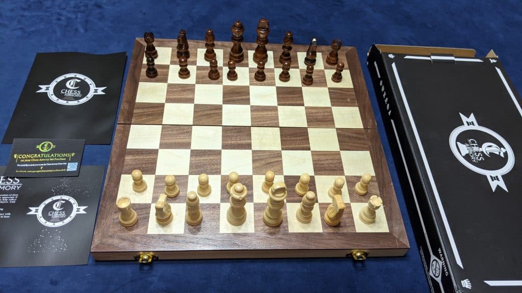 set up wood chess board