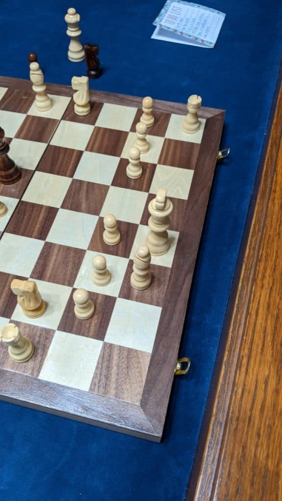 white king moved chessboard