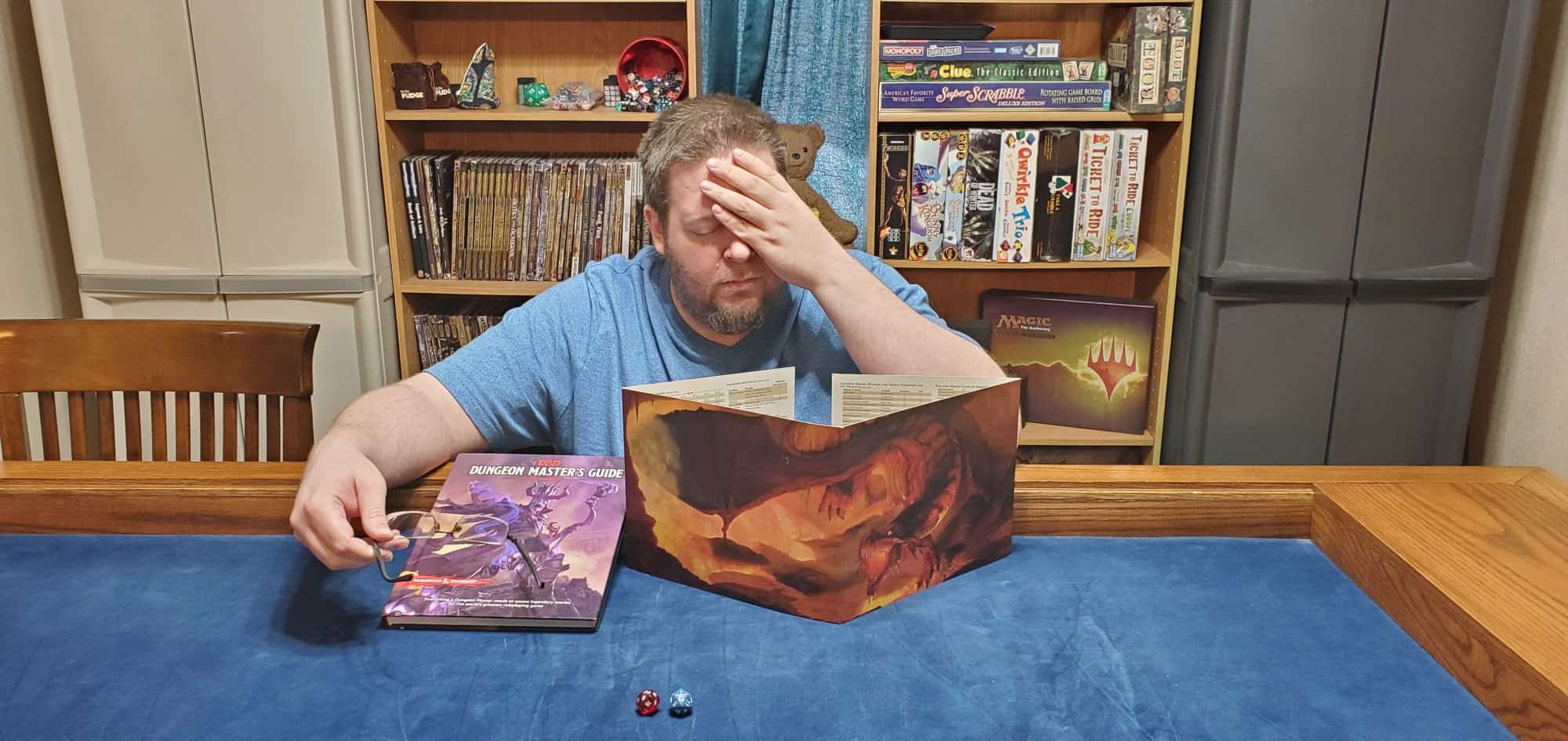 Tired DM at D&D Table