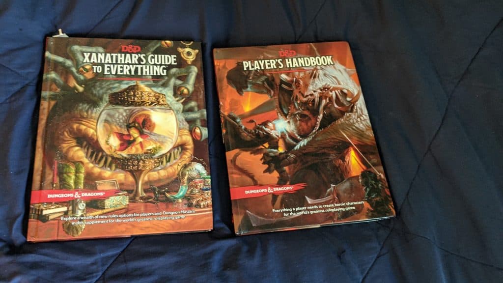 DnD players handbook and Xanathars Guide