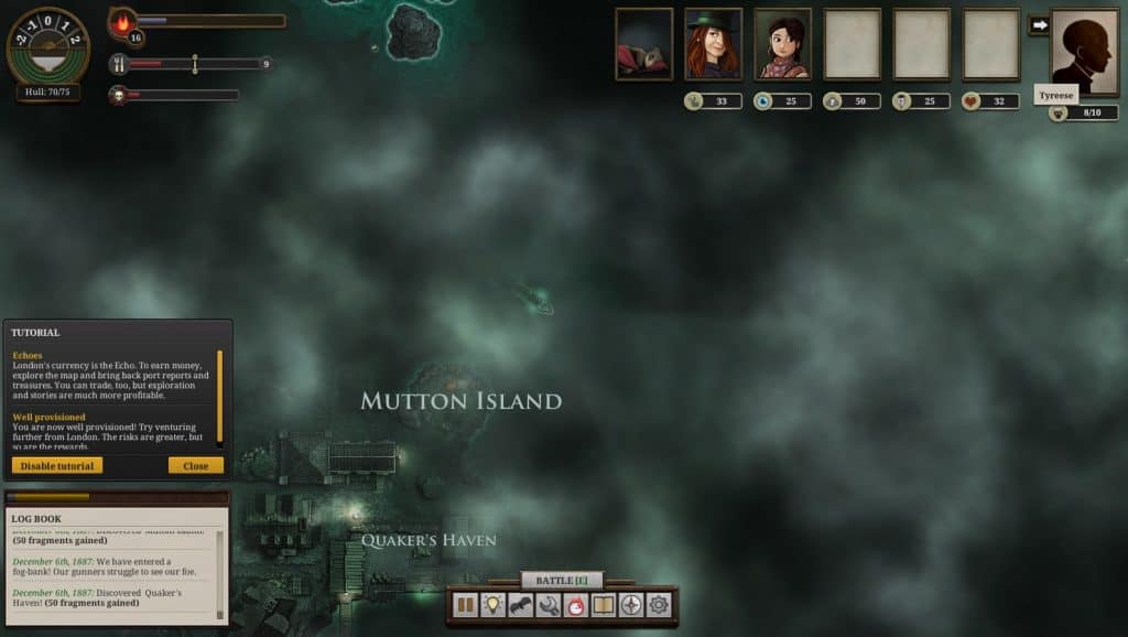 sunless sea fog