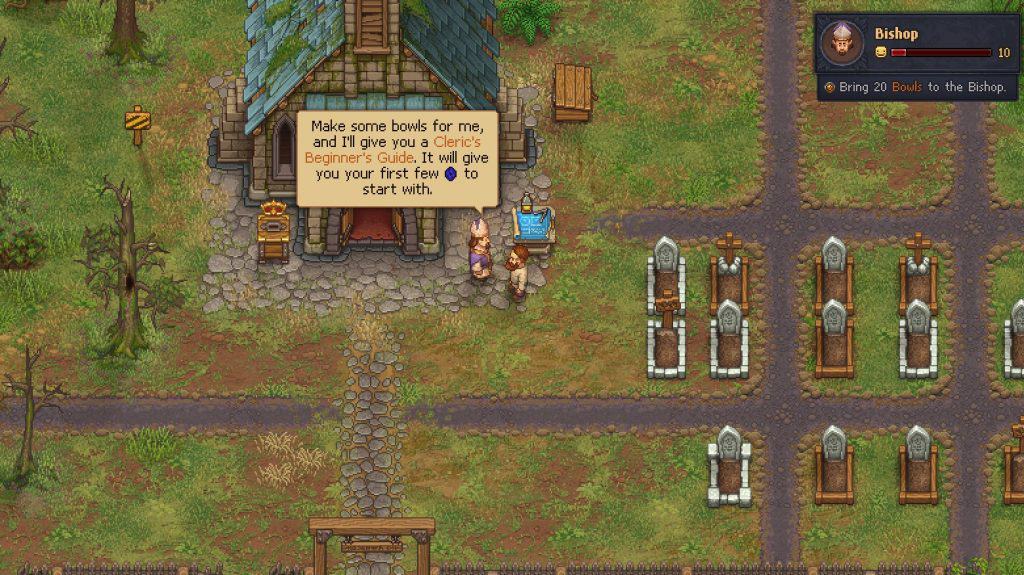 Graveyard Keeper early Bishop quest