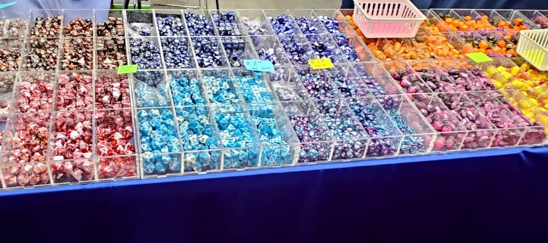 thousands of gaming dice