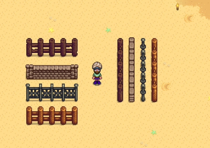 Stardew Valley wood stone iron hardwood fences