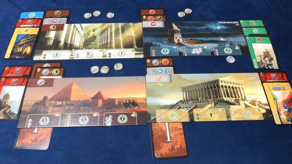 7 Wonders board game setup