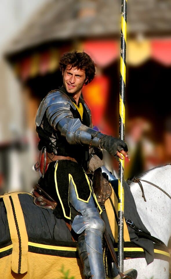 mounted knight on horseback