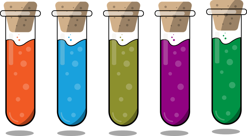 vials of cartoon poison