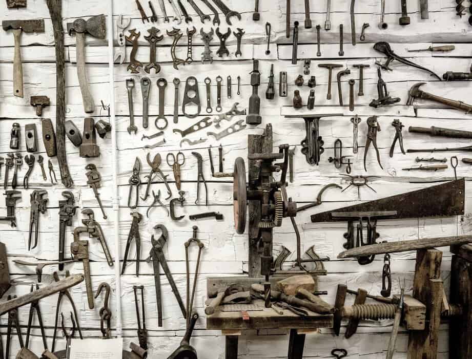 Wall full of tools