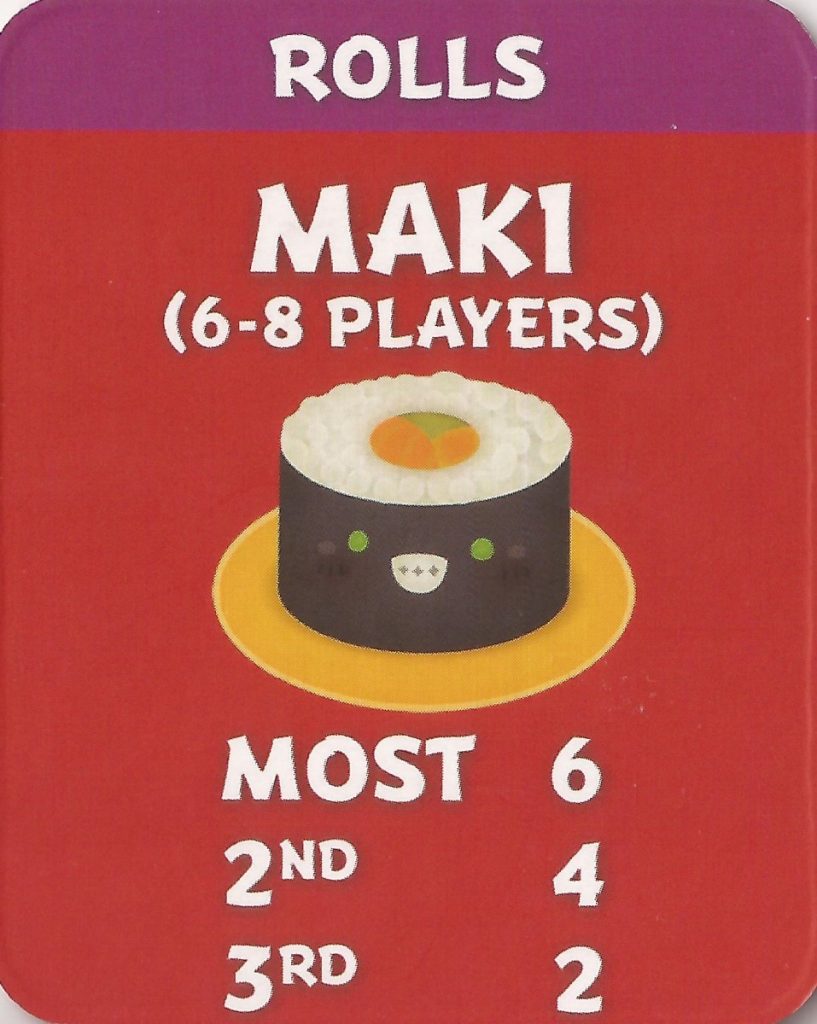 Sushi Go Party Maki Rolls tile (6-8 players)