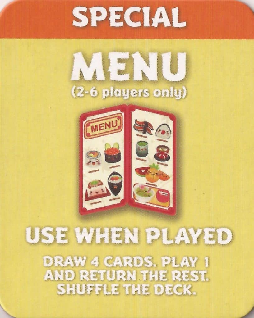 Sushi Go Party Menu Special tile