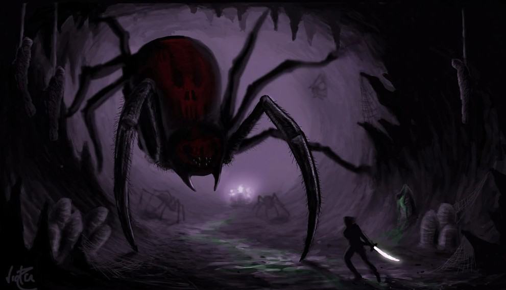 Gigantic Cave Spiders Fantasy