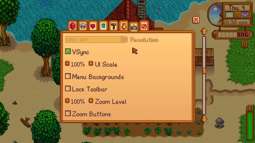 Zoom In UI Stardew Valley