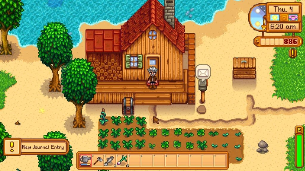 Stardew valley zoomed in beach farm