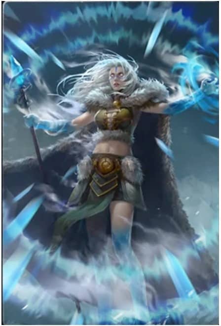 ice mage casting ice spells