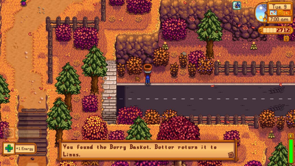 Stardew Valley picking up basket