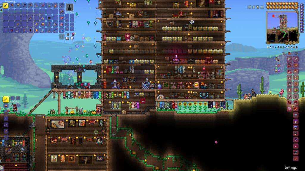Terraria connected houses