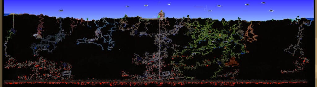 Terraria large world map