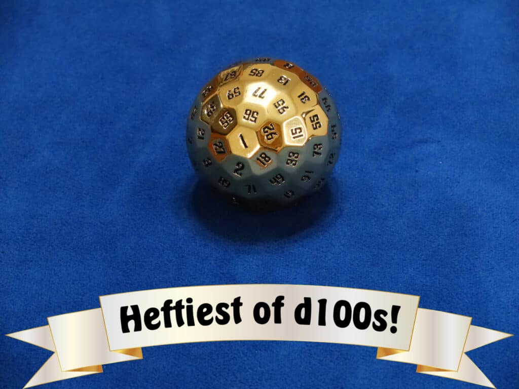 d100 gold dnd dice