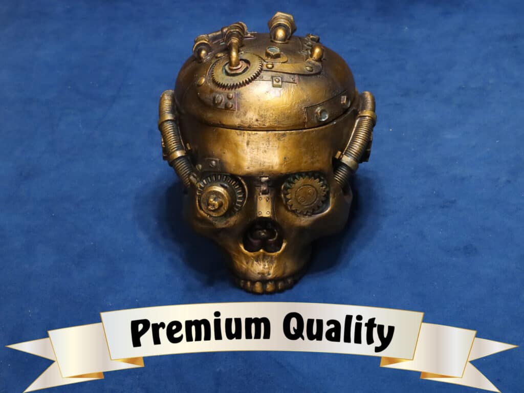 decorative metal steampunk skull