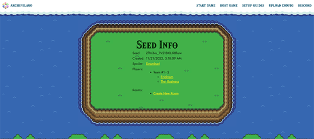 Seed Info screen