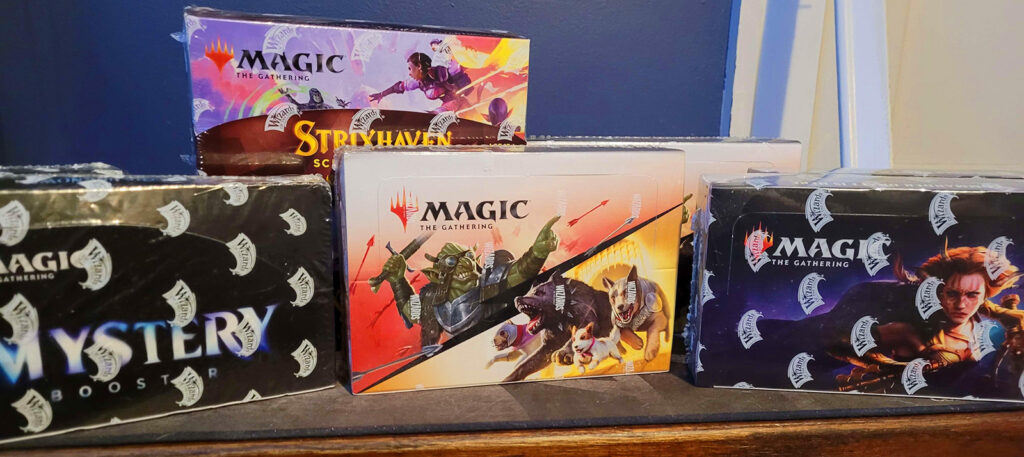 MTG booster boxes with official shrink wrap