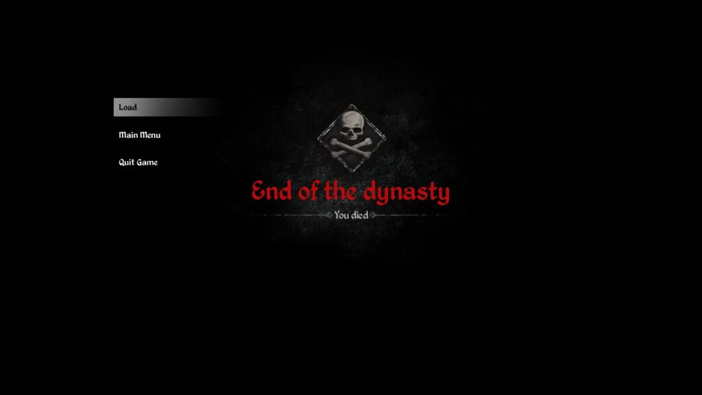 End of game screen Medieval Dynasty 