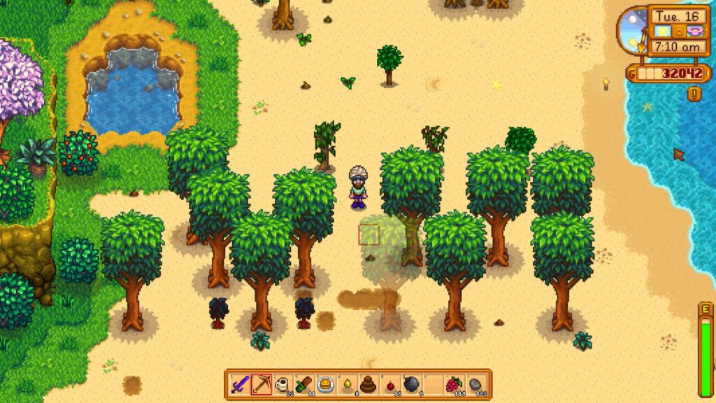 stardew valley beach tree farm