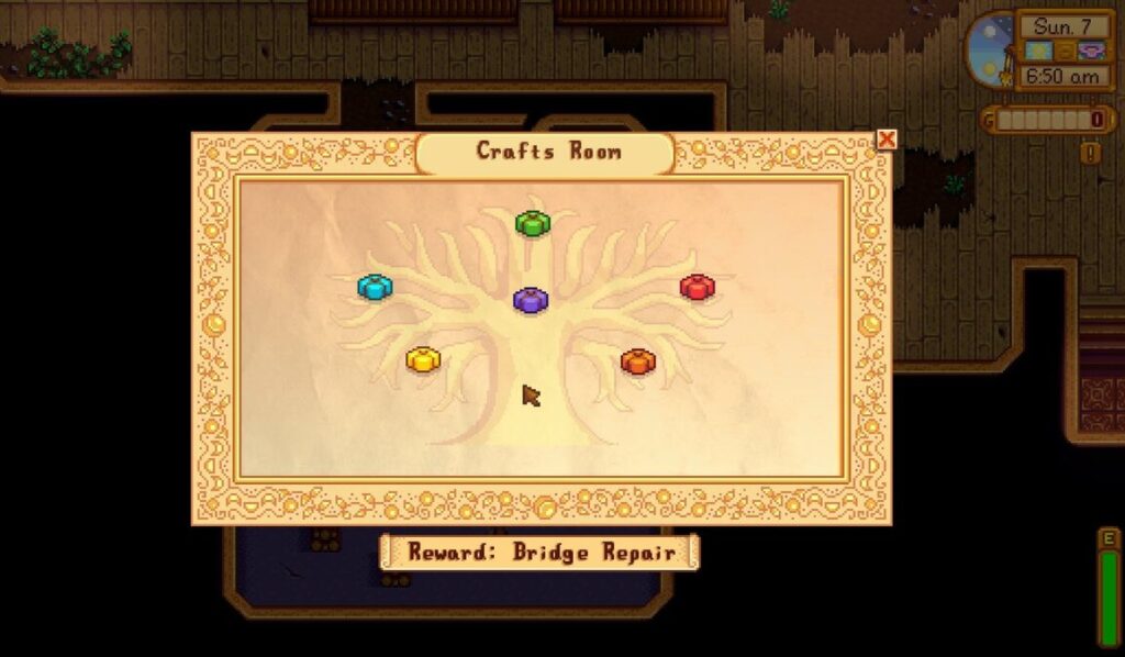 stardew valley crafts room bridge repair