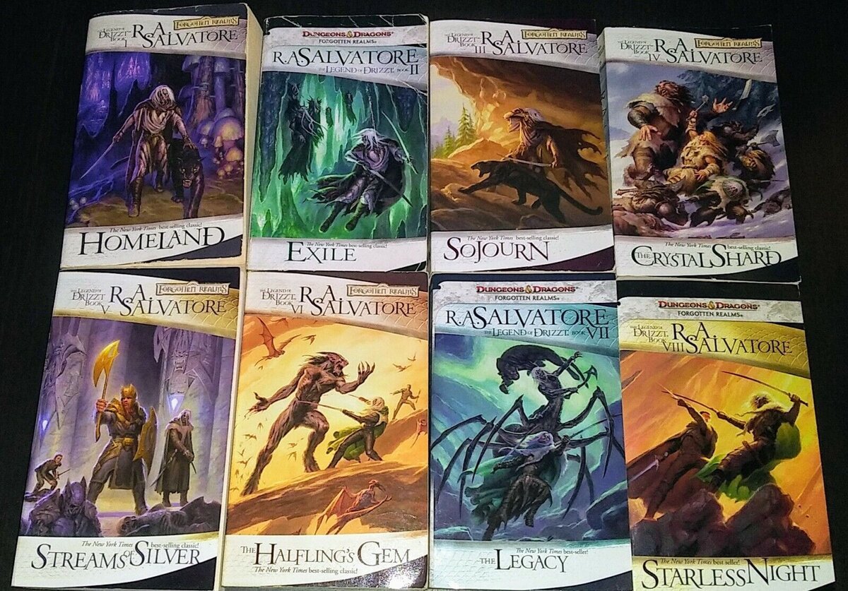 All Drizzt Books by R.A. Salvatore in Order Assorted Meeples