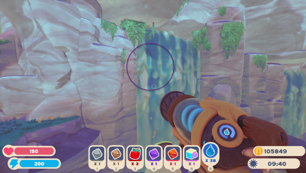 slime rancher 2 hidden cave to powderfall bluffs behind waterfall