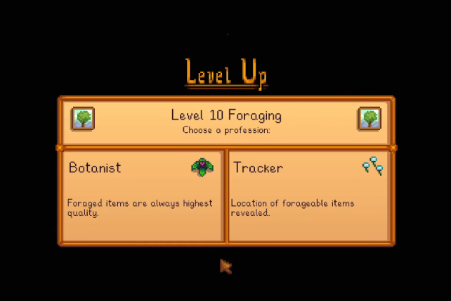 stardew valley botanist vs tracker