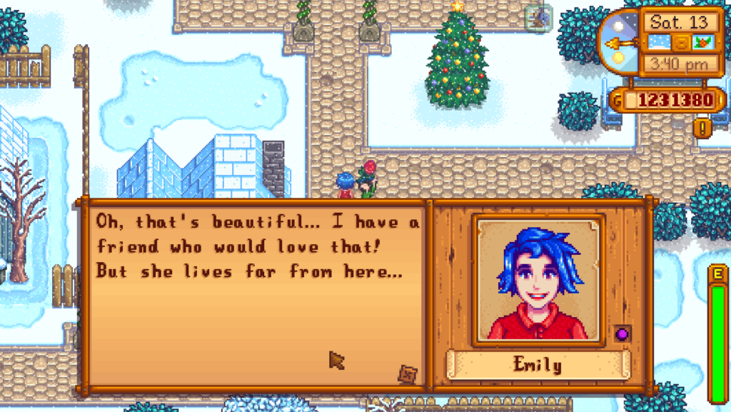 stardew valley Emily refusing rose