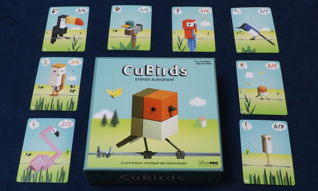 Cubirds game box and cards