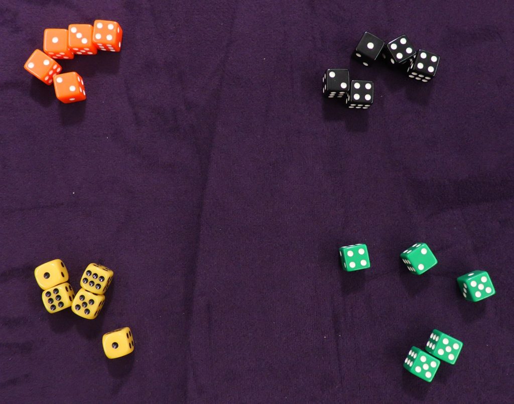 Scallwager revealed dice - four 5s